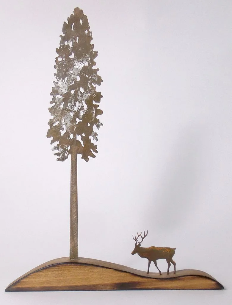 Hillside (with Stag) 27x29cm £100.00