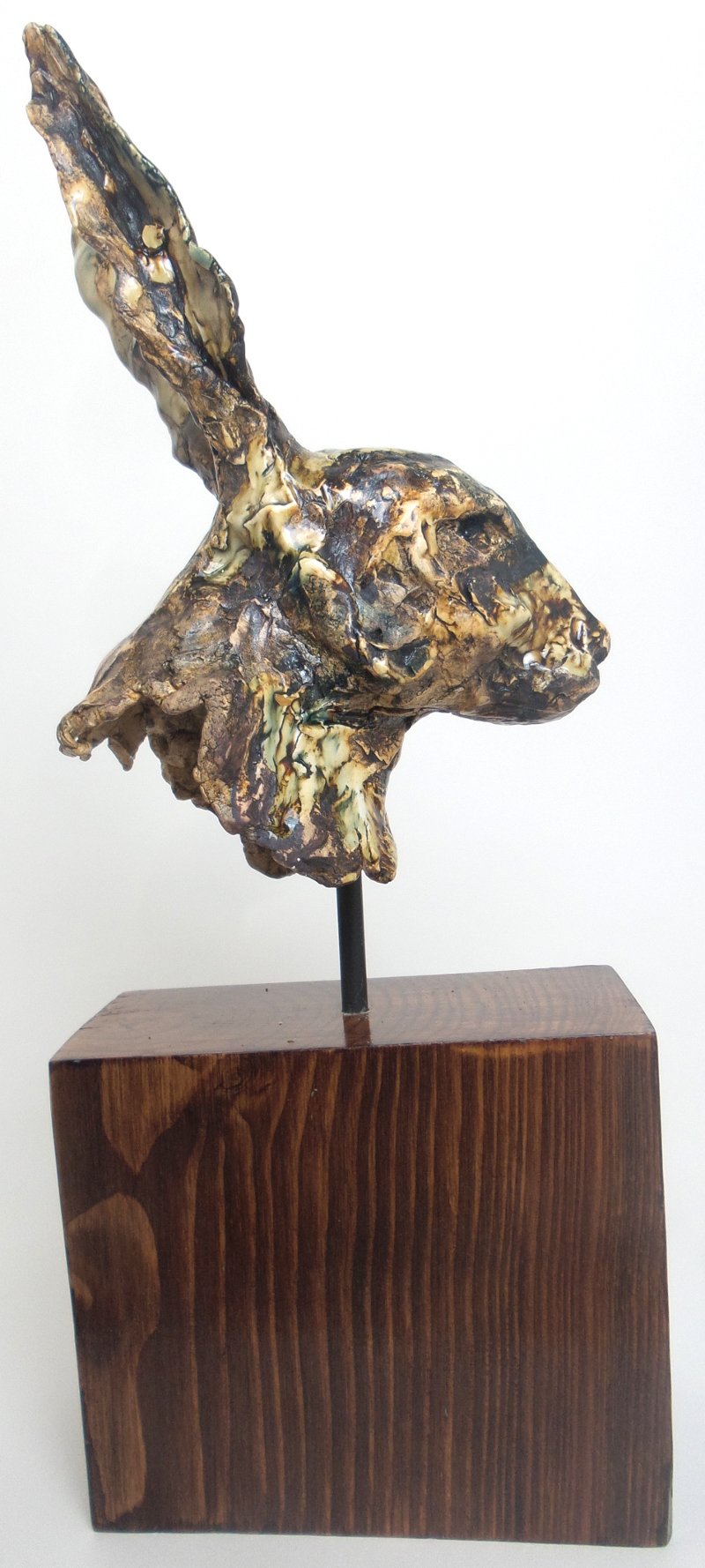  Hare head (medium)  Height including plinth 41 x1 9W x 11D cm  £385 