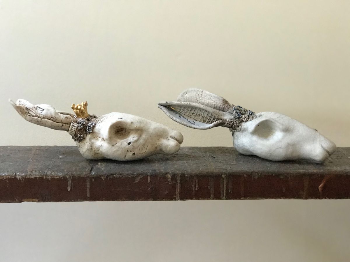  Hares  Porcelain &amp; stoneware  £220 each 