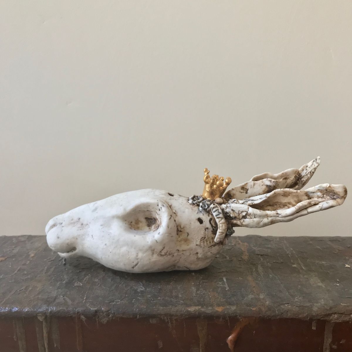  Hare with crown detail  Porcelain and stoneware  £220 