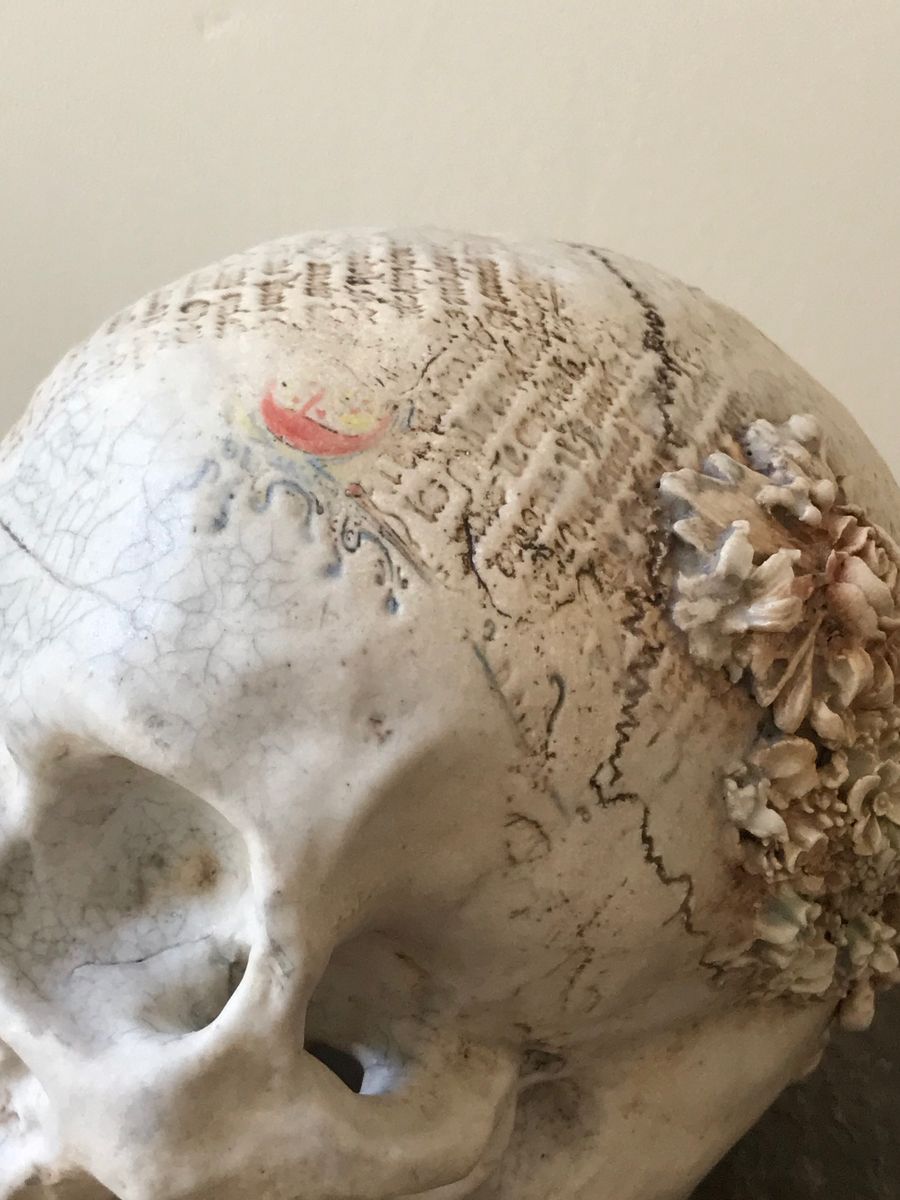  Matilda (detail)  Stoneware skull  £400 