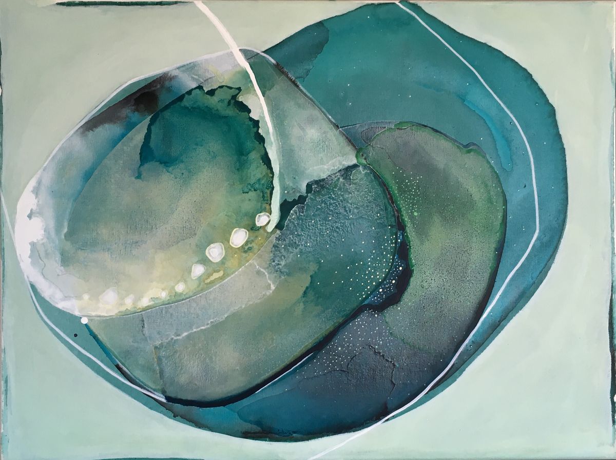 Mirage no.7 Watercolour, ink and acrylic on canvas 60x50 cm £440