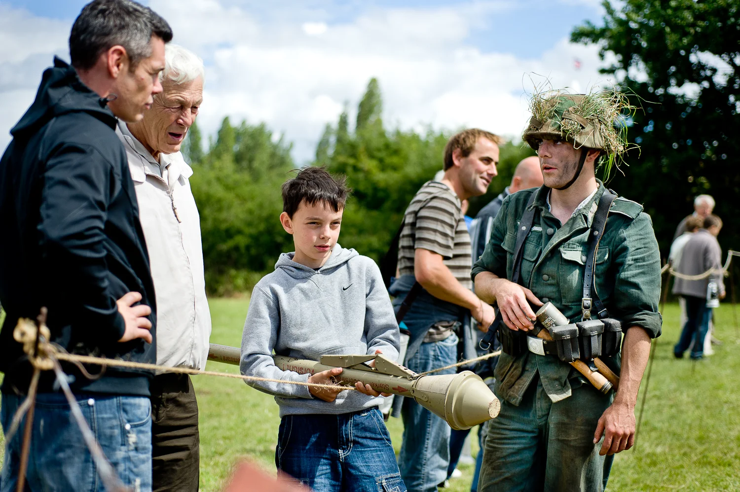 visitors to re-enacting event, Essex