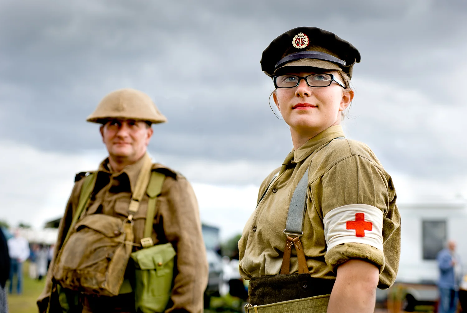 Father and daughter re-enactors, Essex