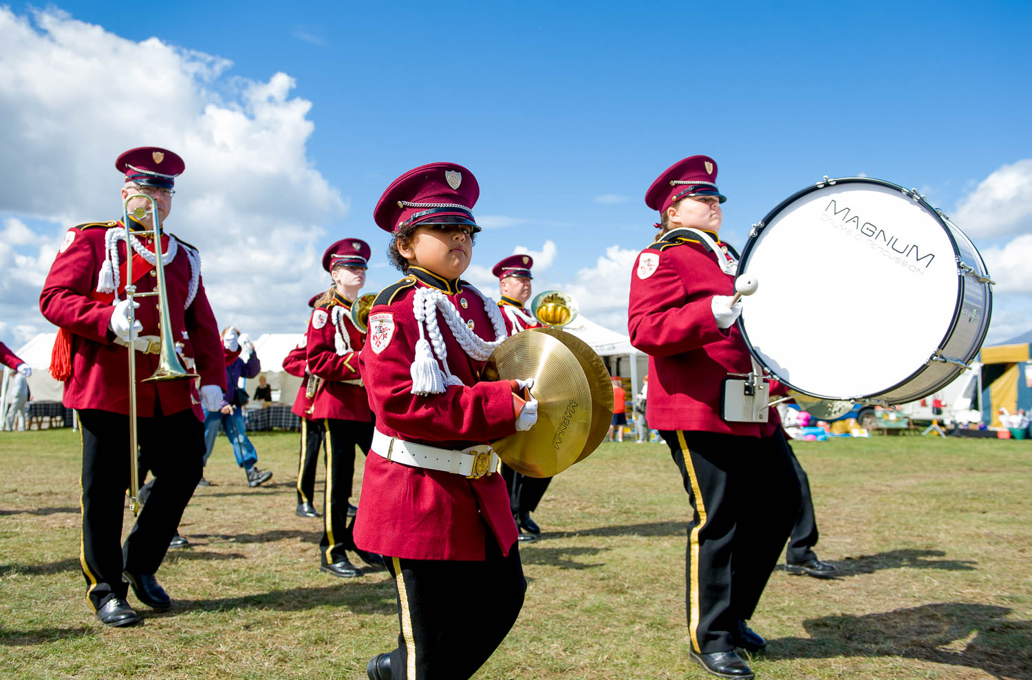  Marching band, re-enactment event, Essex 
