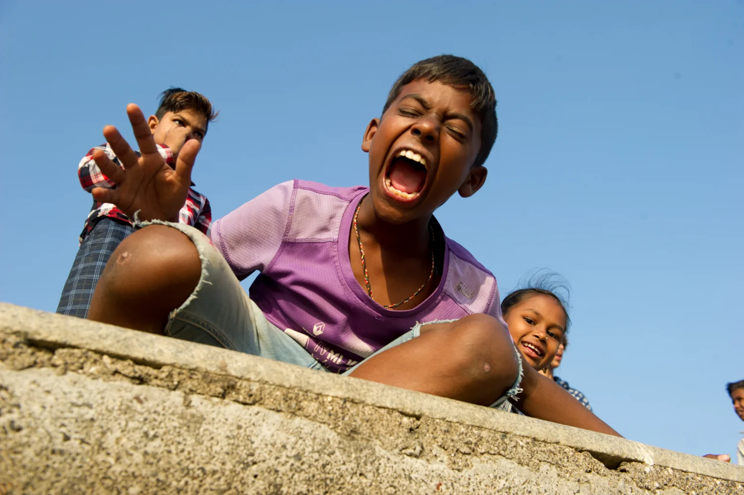 Children on the Beach, Mumbai 2019