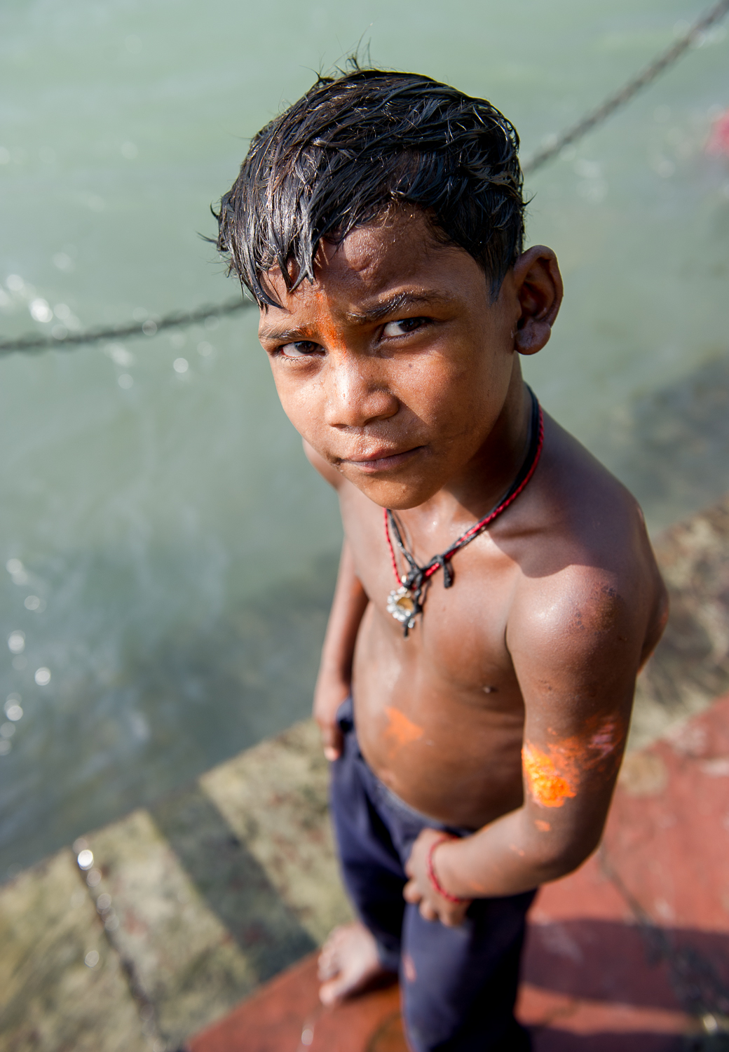  Young boy, Ganges River, Haridwar, 2019 