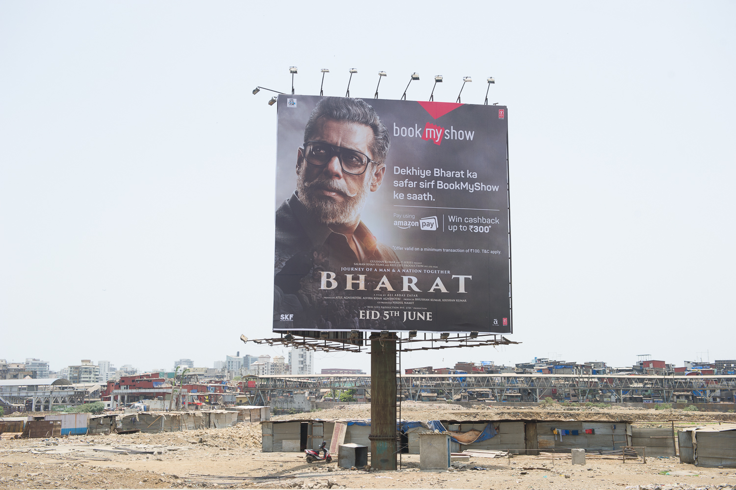  Advertisment Board near Dharavi slums, Mumbai, 2019 