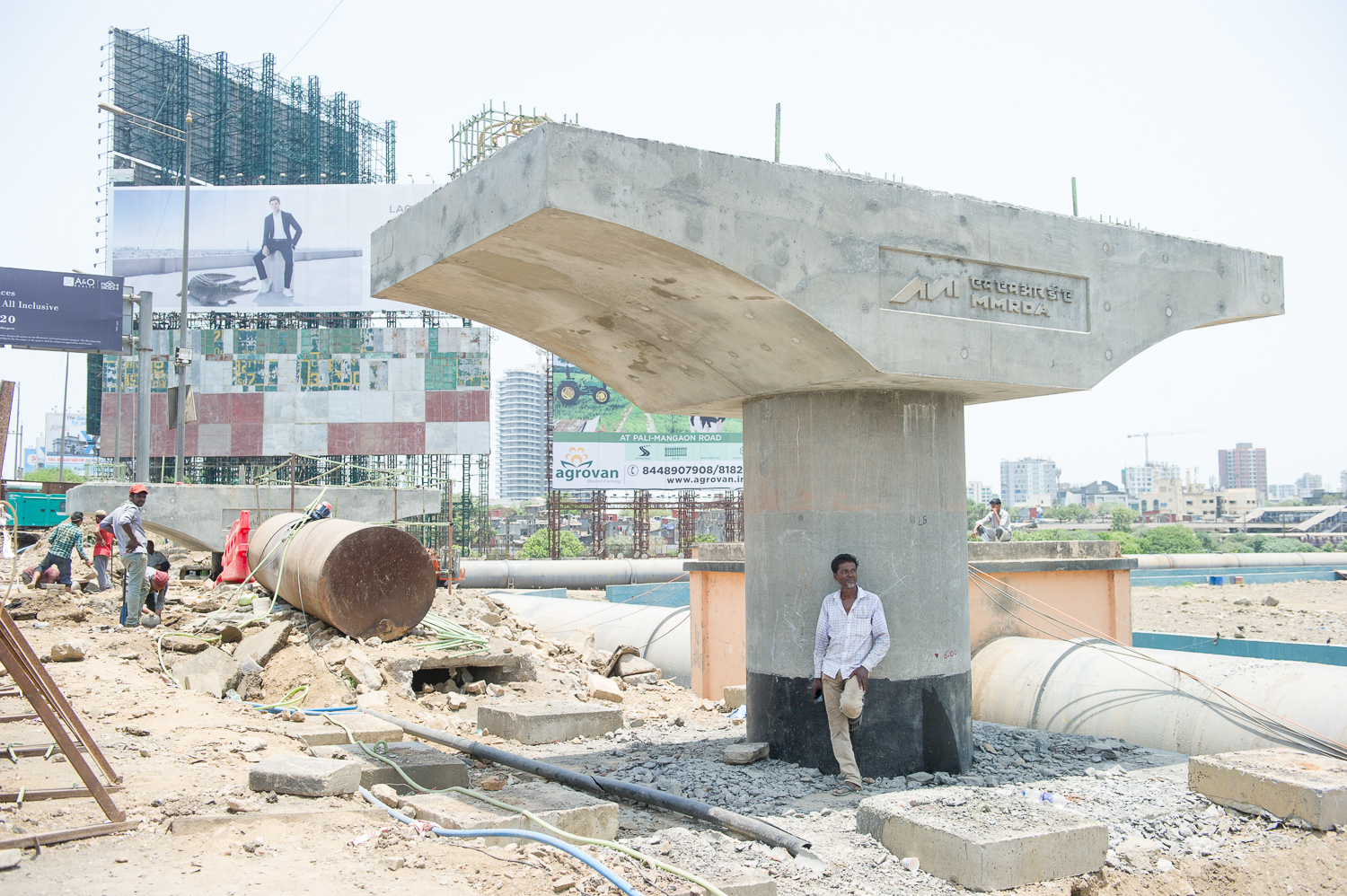  Construction worker on a break, Bandra, Mumbai 