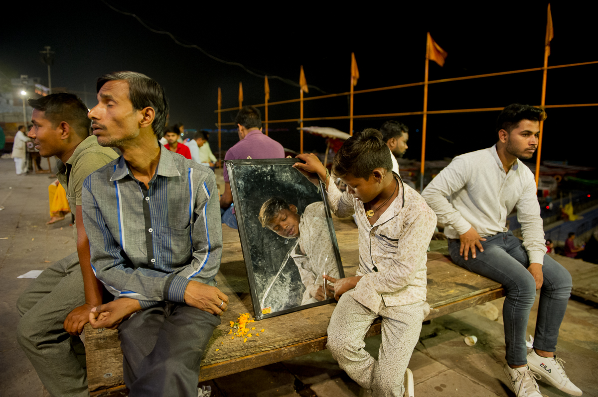  Boy with mirror, Varanasi 2019 