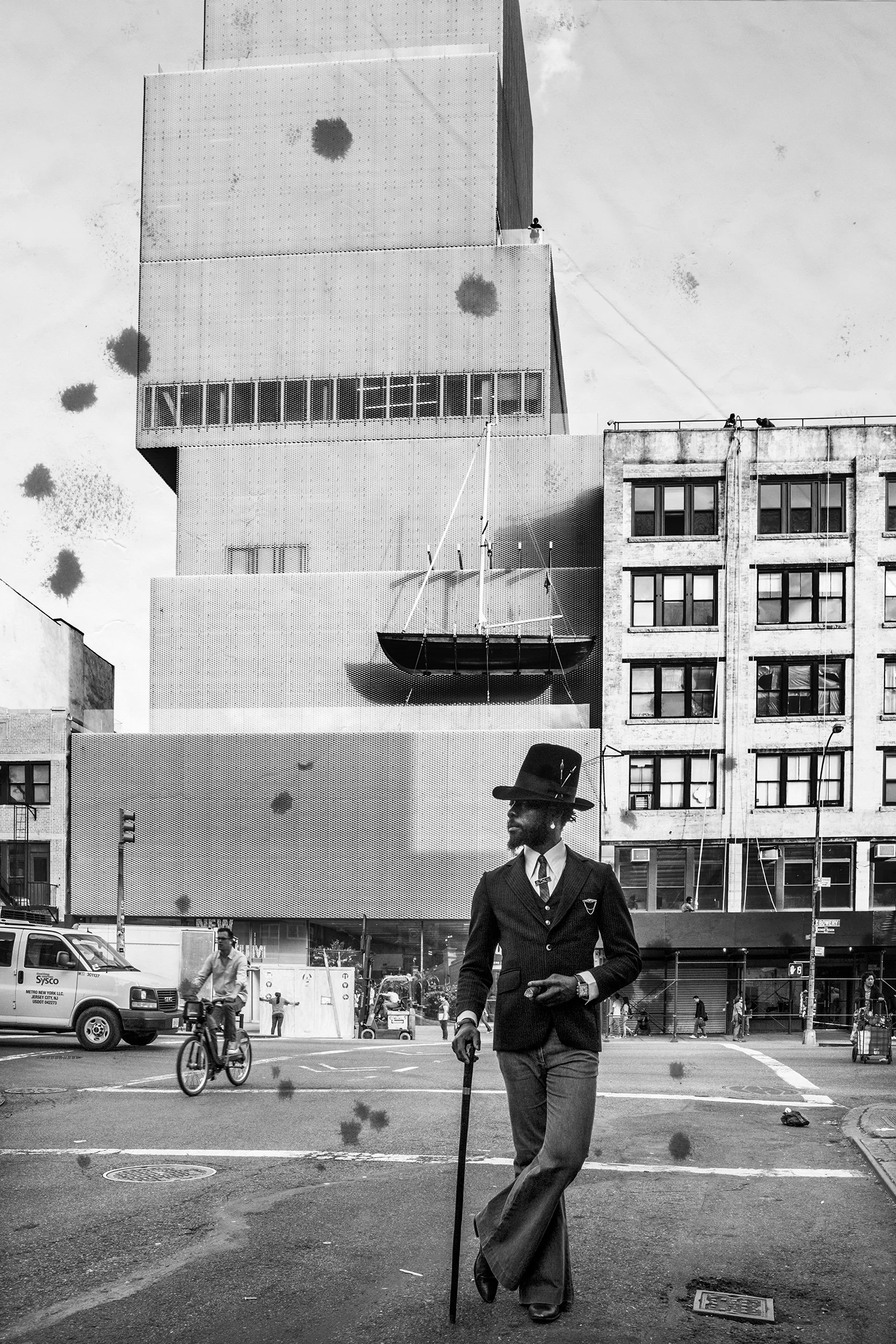  Erik, The New Museum, on the Bowery, Manhattan.  Photographie &amp; technique mixte, 40 x 50 cm.  1/5  1400 €       
