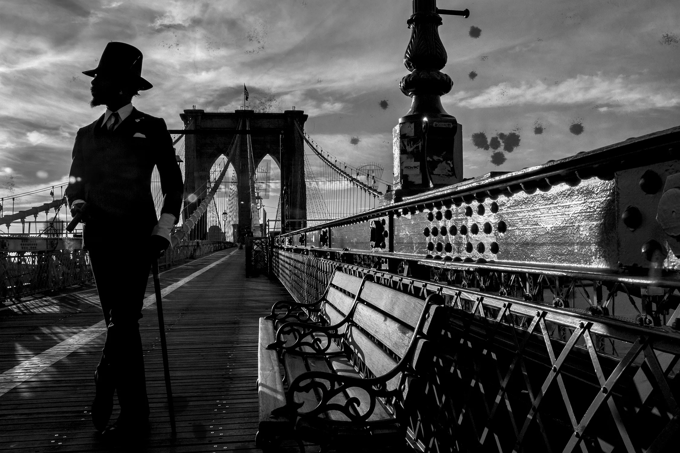  Erik, Brooklyn Bridge.  Photographie &amp; technique mixte, 40 x 50 cm.  1/5  1400 €       