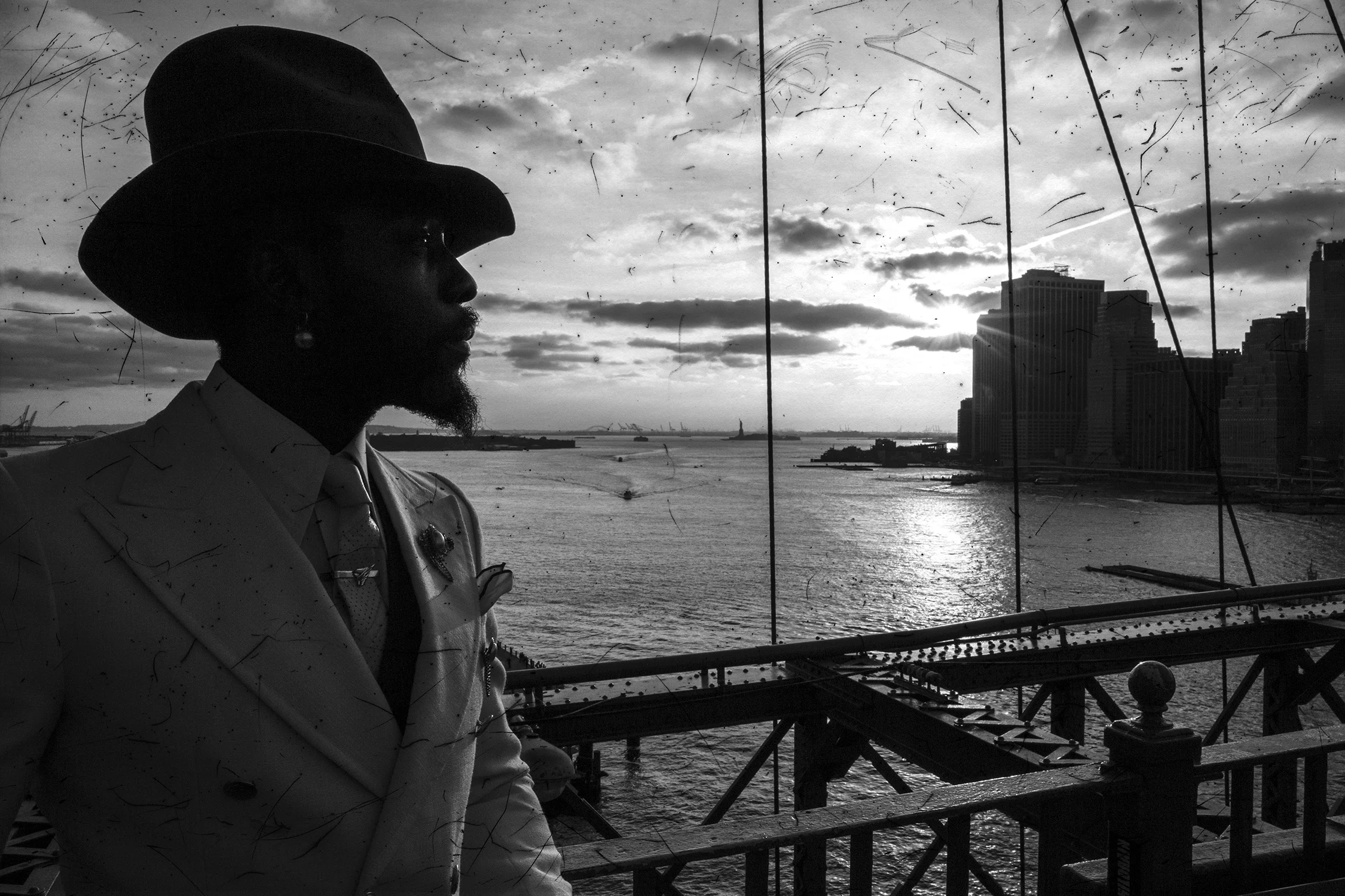  Erik, Brooklyn Bridge.  Photographie &amp; technique mixte, 40 x 50 cm.  1/5  1400 €       