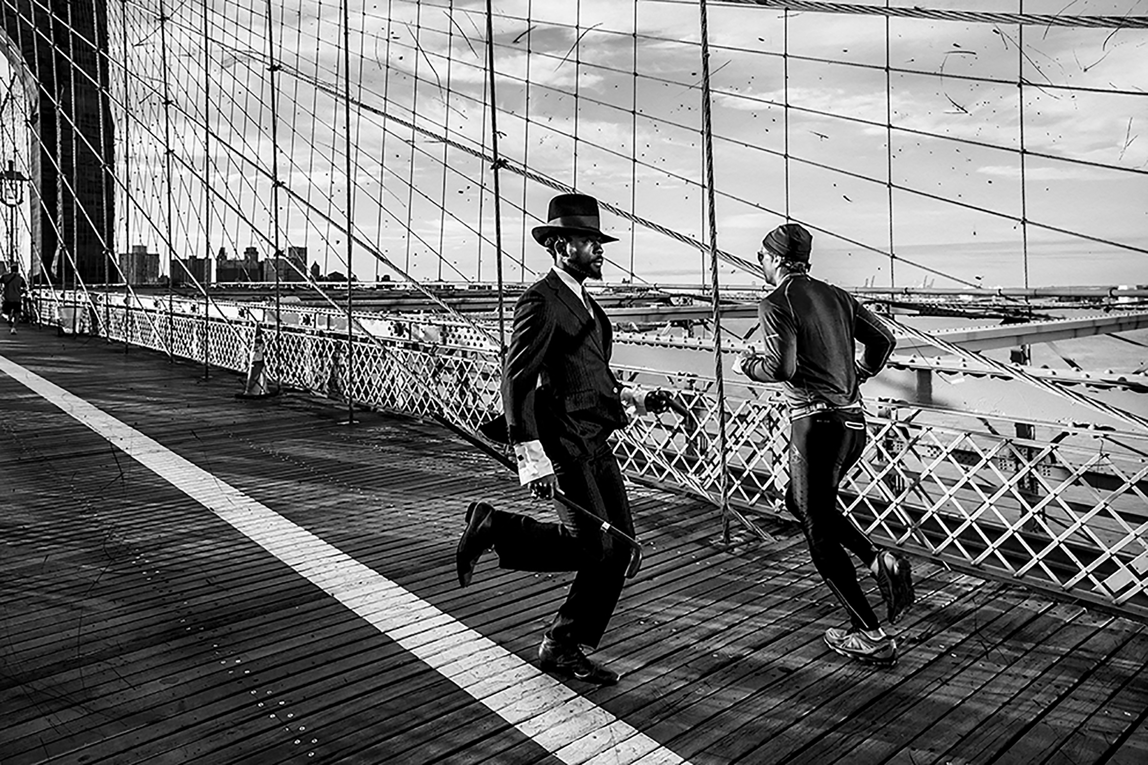  Erik, Brooklyn Bridge.  Photographie &amp; technique mixte, 70 x 100 cm.  2/5  4500 €       
