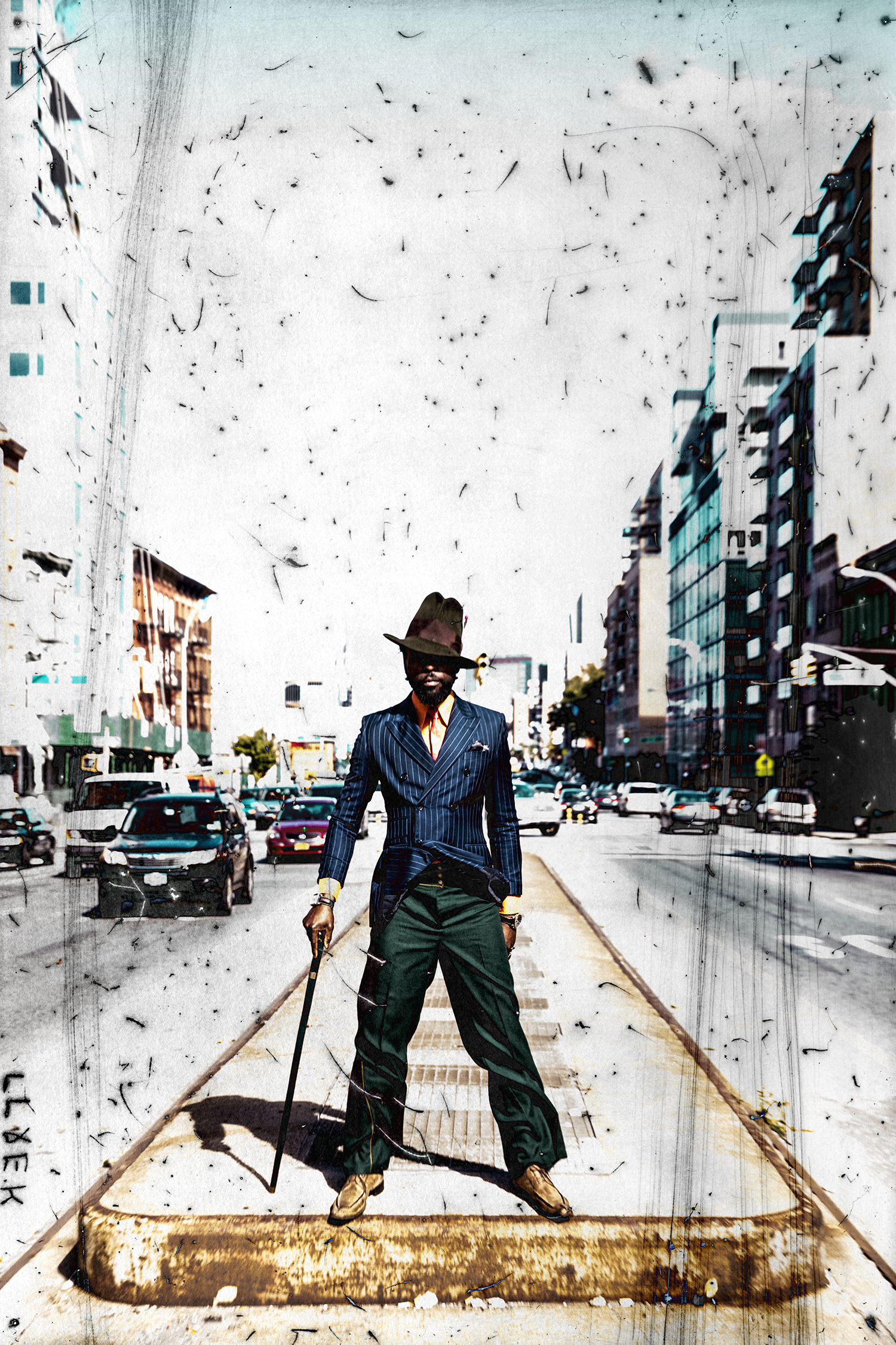  Erik, Bushwick.  Photographie &amp; technique mixte, 40 x 50 cm.  2/5  2000 €       