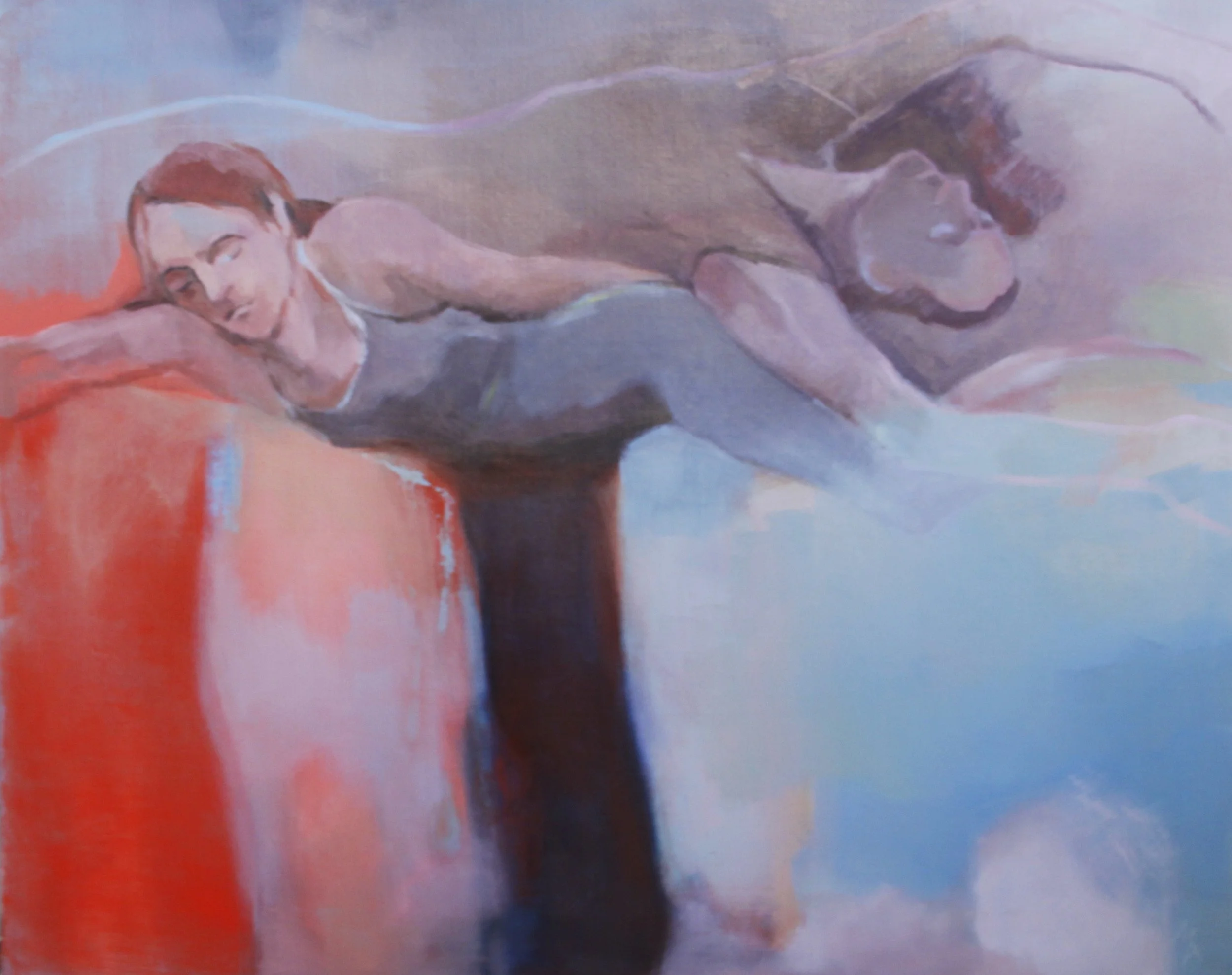   Epouser la forme de ton corps , huile et acrylique 80 x 100 cm (frs 1'800.-) 