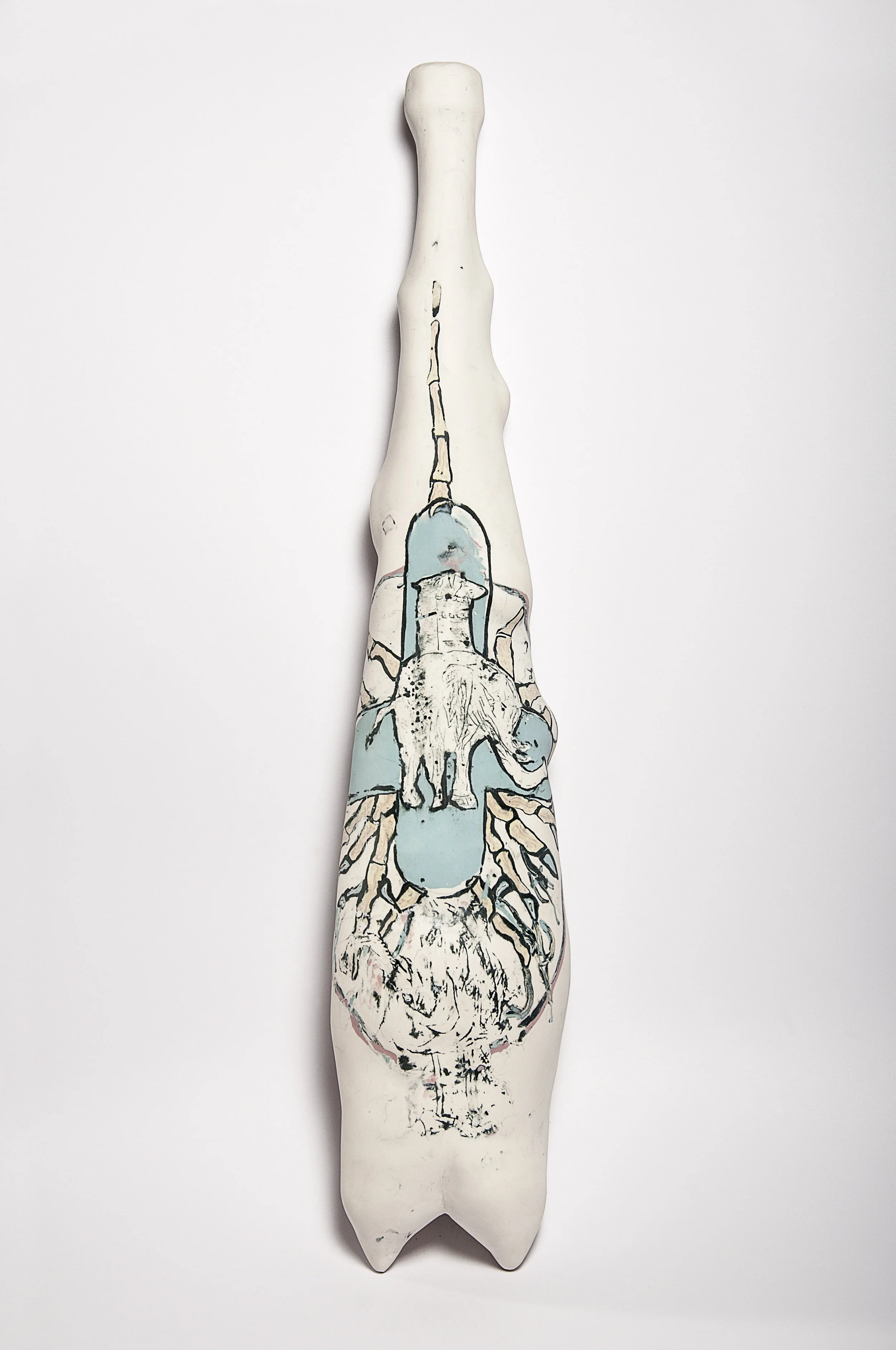  Morgenstern, 2015, Porcelaine HT°, nériage, pigments, 72 x 14 x 16 cm / CHF 3200.- 
