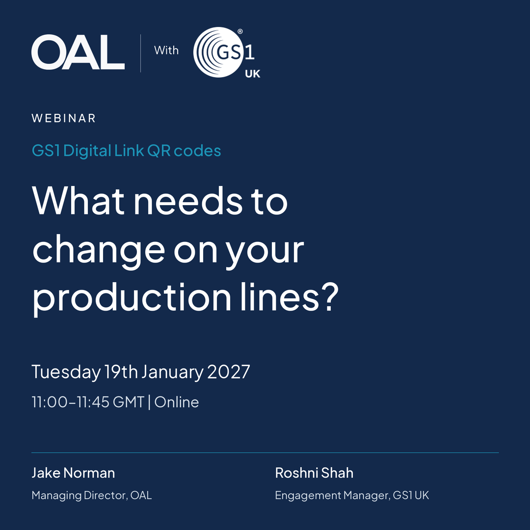 WEBINAR - GS1 Digital Link QR Codes - What needs to change on your production lines?