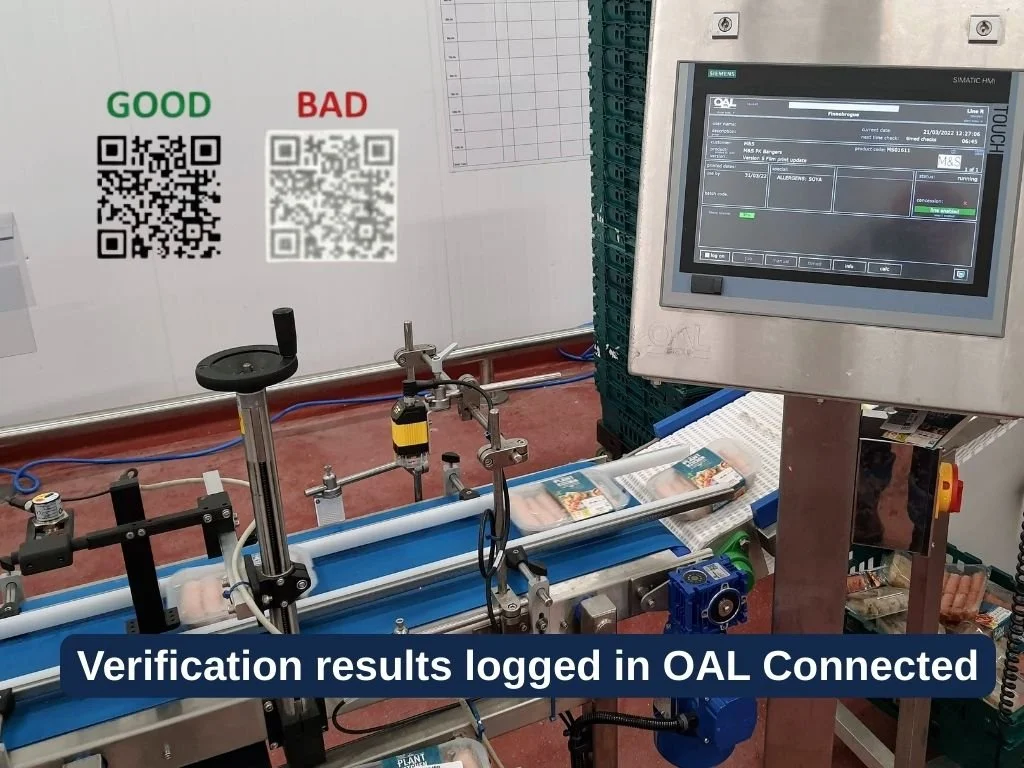 GS1 QR verification in-line with OAL Connected.