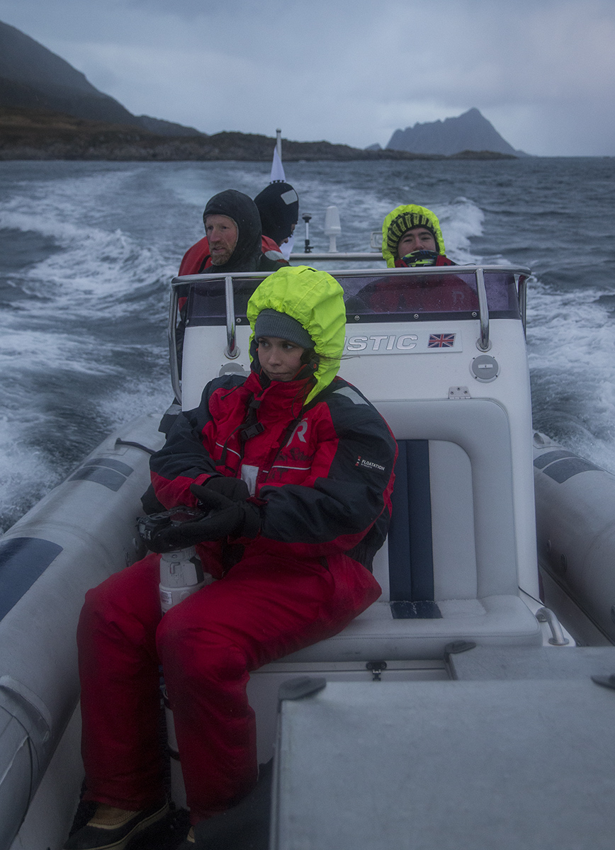Looking for whales with Audun's boat. Photocredit: Jonas Beyer Petersen