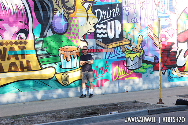 Be Bright & Bold... social media will take notice - Commissioned in connection with Michelle Obama's Partnership for a Healthy America, The #wataahwall at Lake & Racine was completed by Chicago Street Artist Pose in the Summer of 2014. &nb