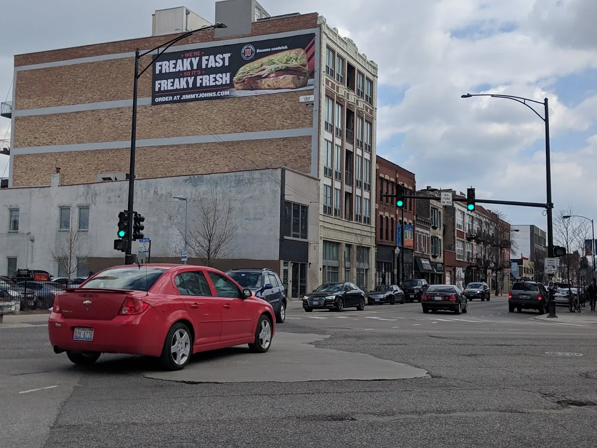 Billboards in Logan Square