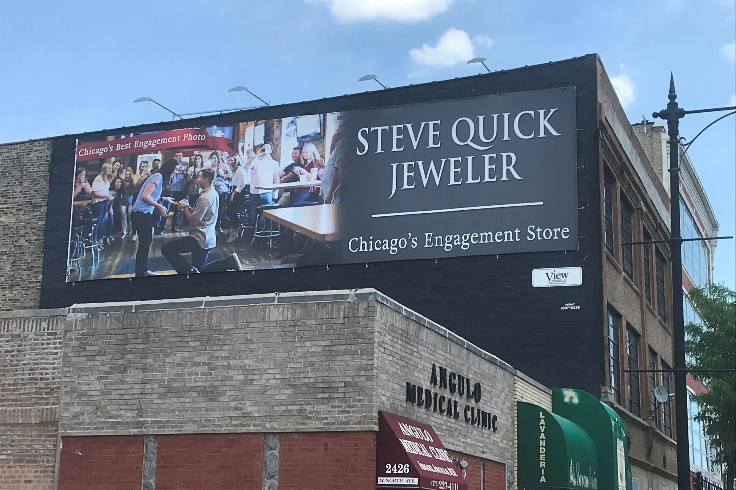 Small business wallscape advertising campaign reaching local customers with large-format outdoor advertising
