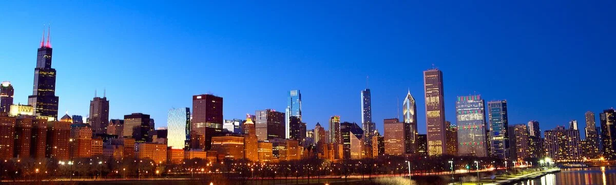 Chicago skyline representing billboard advertising opportunities, OOH locations, and outdoor media coverage across the city