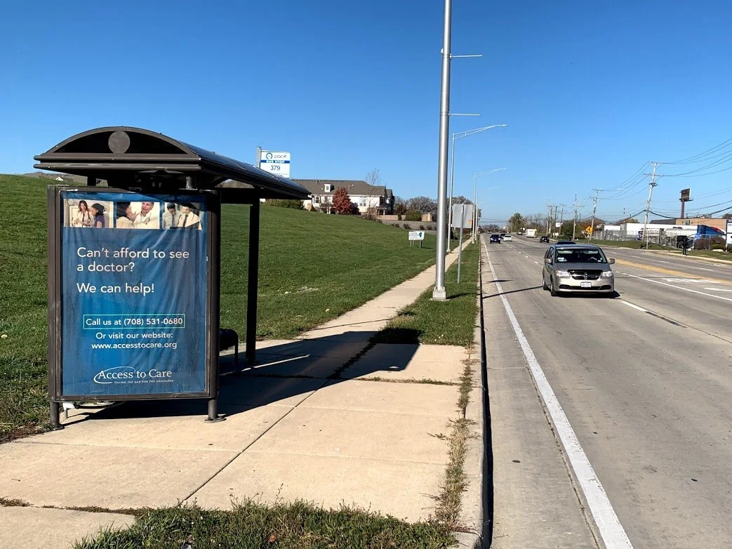 Cost and Locations of Street Furniture Panels in Justice, IL