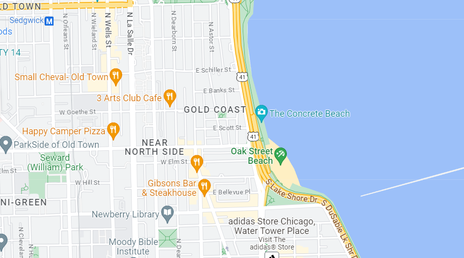 Cost and Locations of Billboards in Gold Coast, Chicago — Chicago