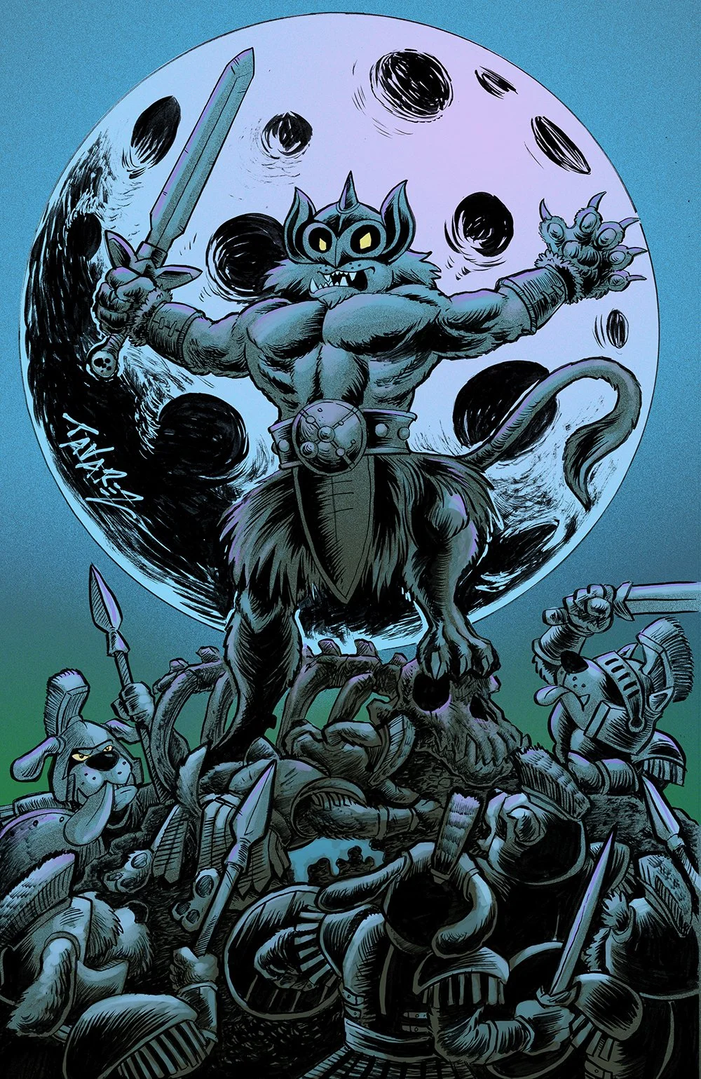 Barbarian cat - Blue