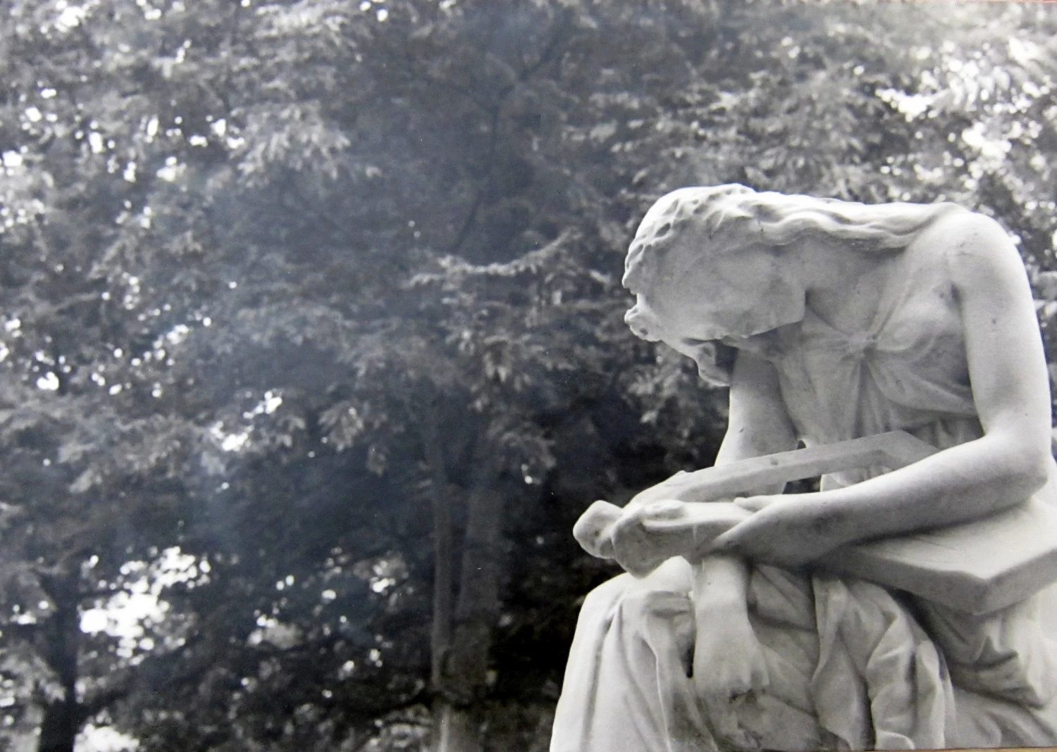   Statuary III   Pere Lachaise, Paris  Silver gelatin print and encaustic. Limited numbered edition.&nbsp;9" x 13" 