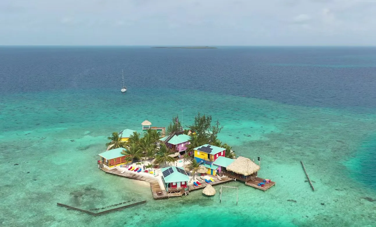 A birds-eye photograph of popular vacation destination King Lewey's Island