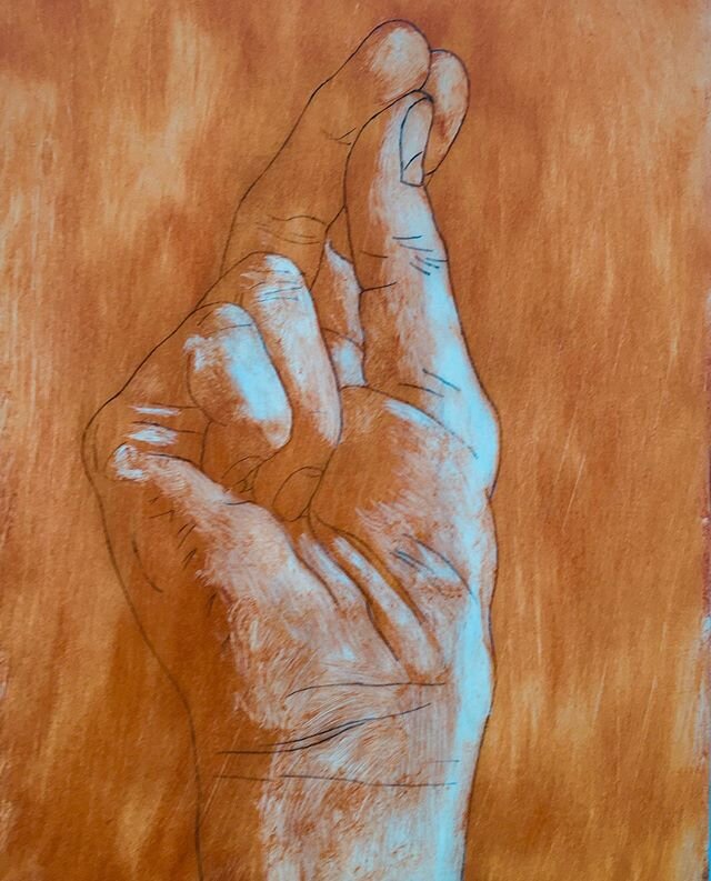 First layer of paint for hand study paintings. #imprimatura #paintings #hands