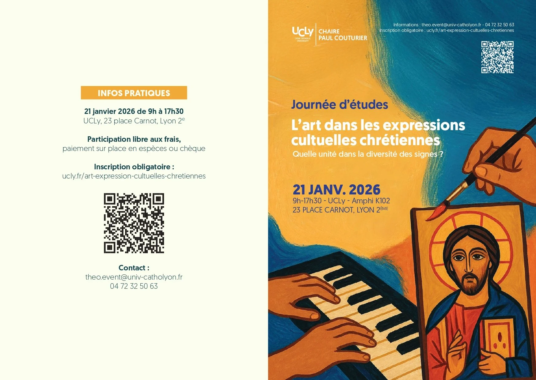 Journée d'études, l'art dans les expressions cultuelles chrétiennes