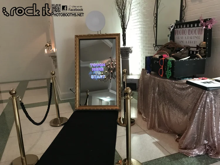 Rock-It Enchanted Mirror photo booth at a wedding