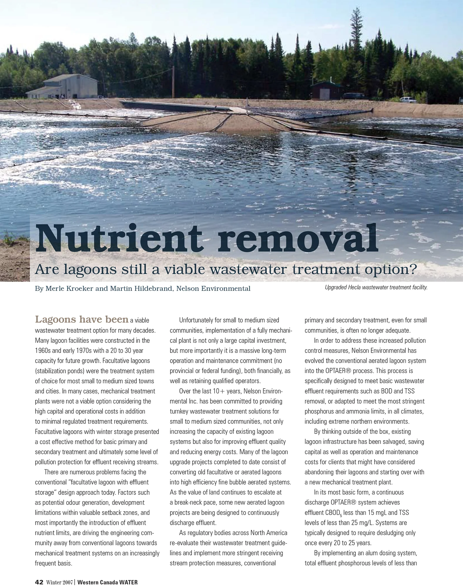 Nutrient removal: Are lagoons still a viable wastewater treatment option?