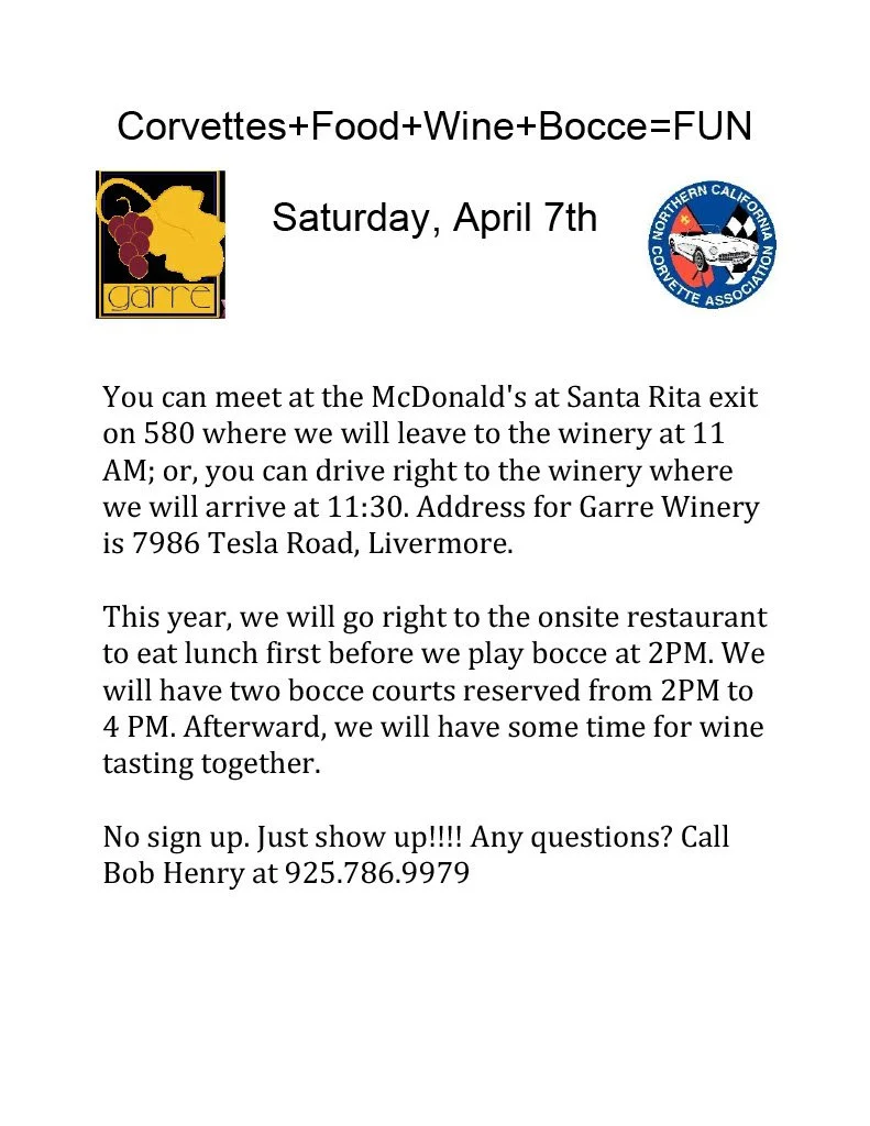 NCCA 3rd annual lunch and bocce ball @ Garre Winery