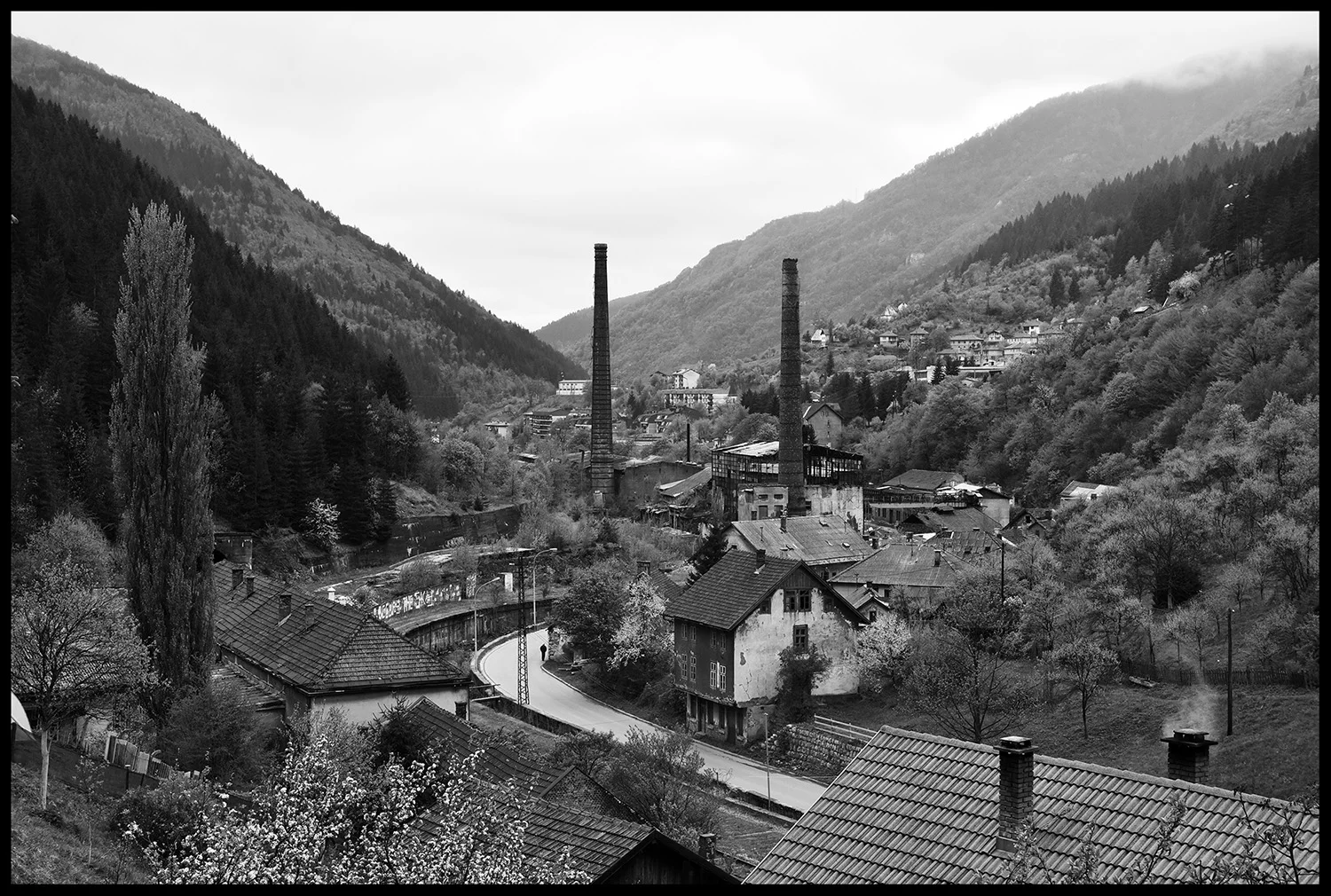 View of the Vares, this place was specific, it was the largest iron-ore mines in the Balkan. Today, there you can see only the ruined factories. The war has completely changed this place.
