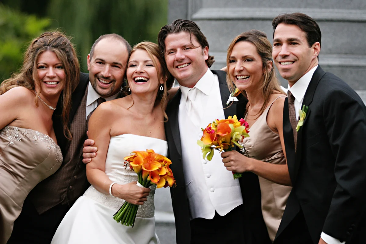 family wedding photos