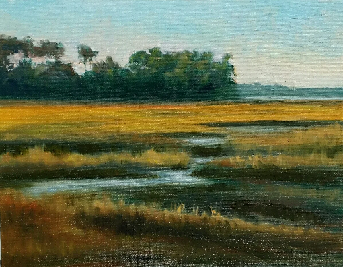 AS SHADOWS FALL (Marsh at Lady Slipper)