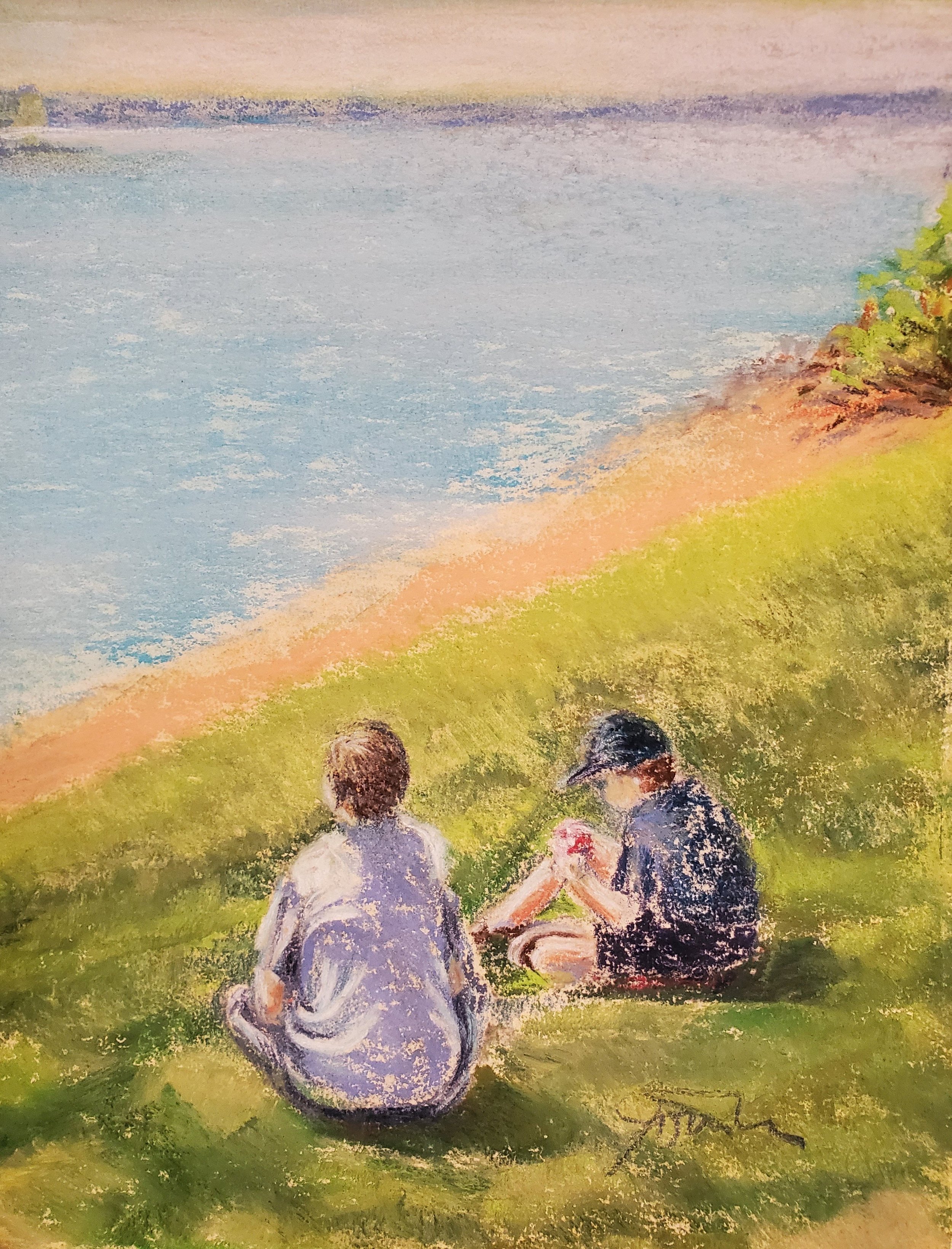Ice cream by the river signed.jpg