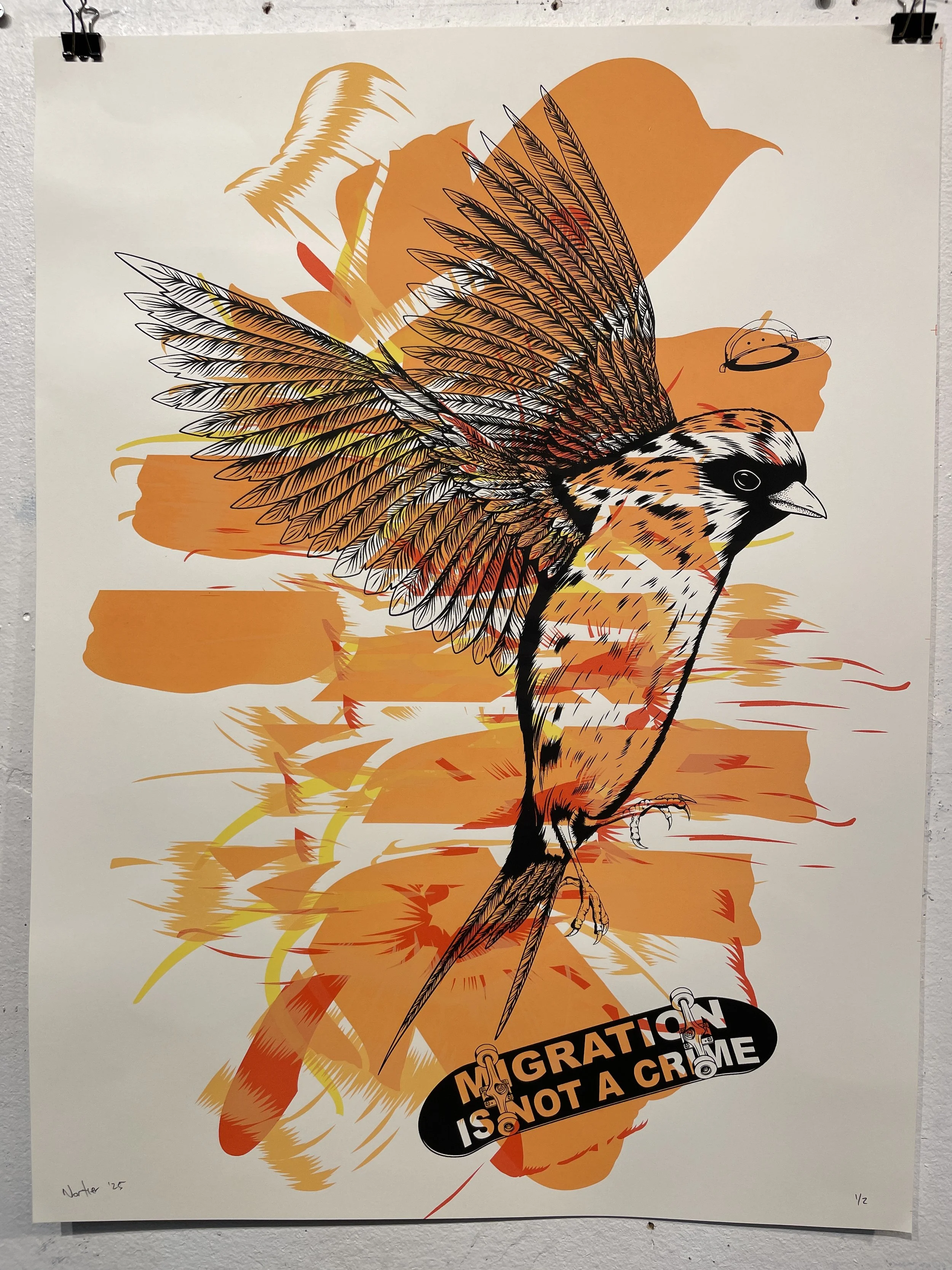 Migration Is Not A Crime Experimental Print