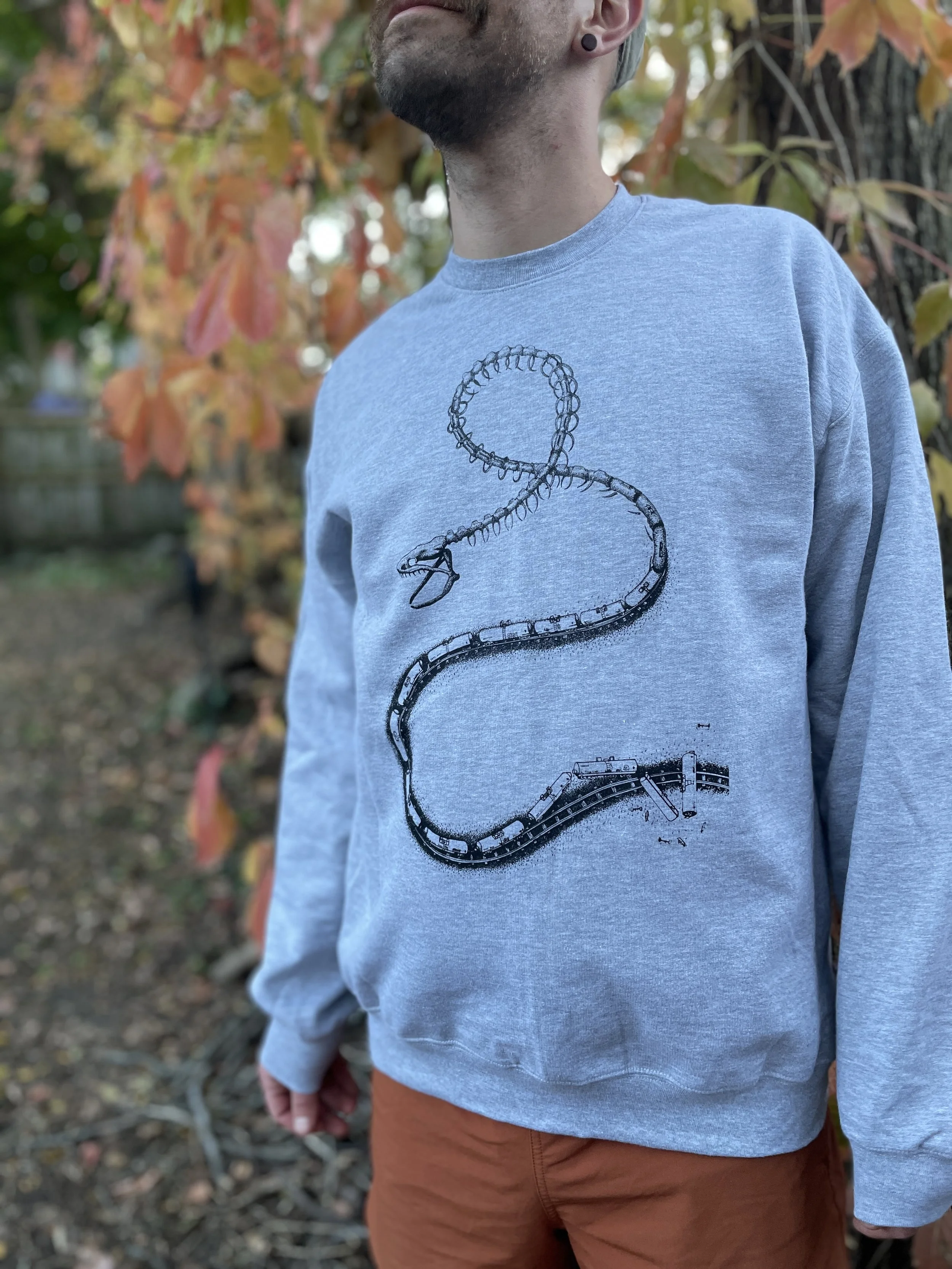 Old Growth Creative Snake Train Fossil Fuels Crew Sweater 2.jpg