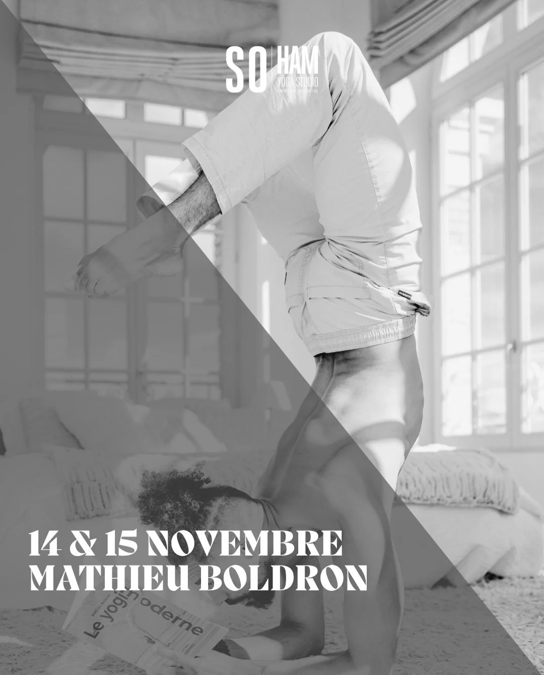Nous sommes tr&egrave;s heureux d&rsquo;accueillir @mathieuboldronyoga pour la toute premi&egrave;re fois chez Soham Yoga Studio.

Son workshop est d&eacute;j&agrave; complet, avant m&ecirc;me que nous ayons eu le temps de vous l&rsquo;annoncer ici !