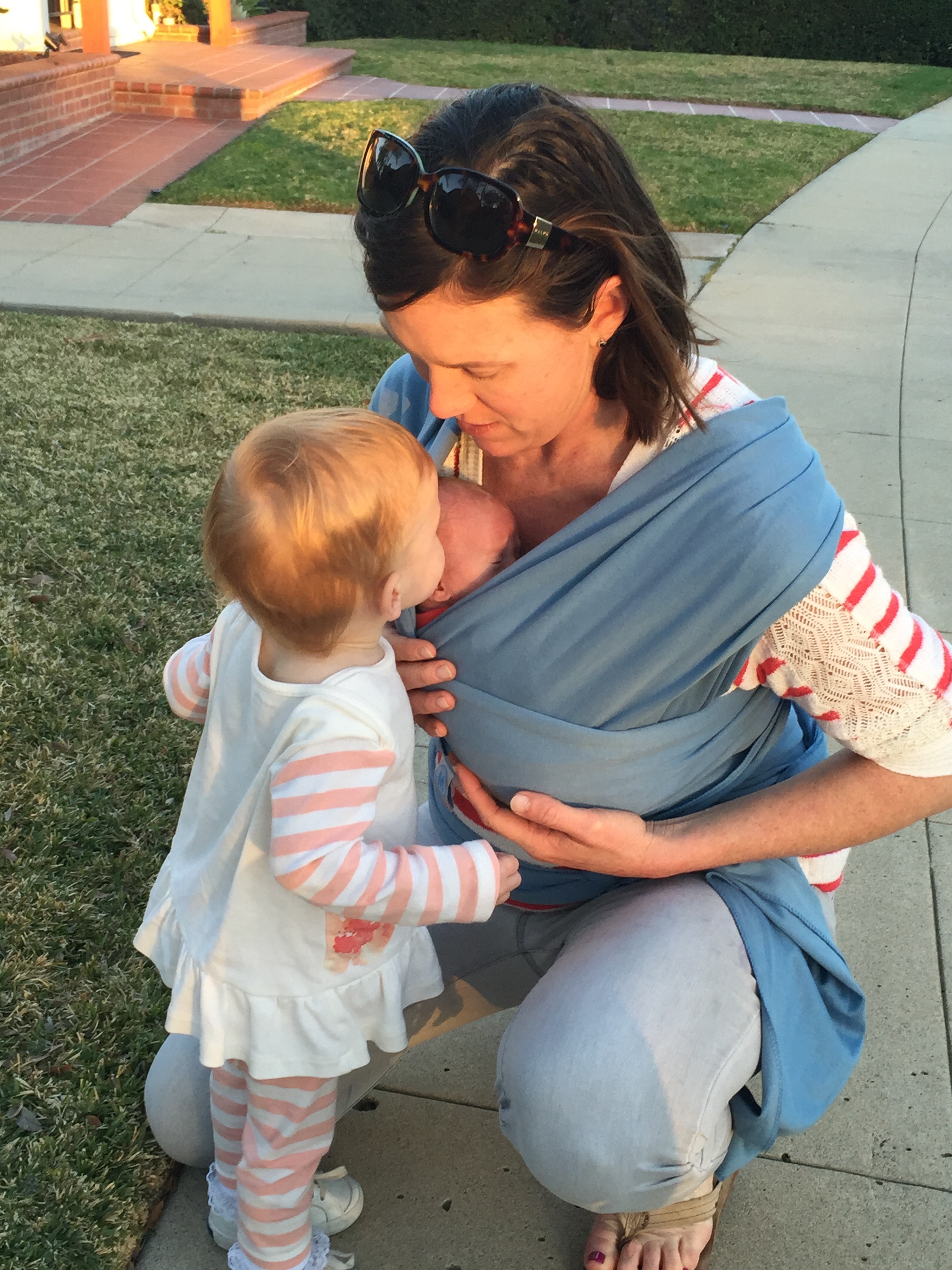 Molly kissing baby Henry
