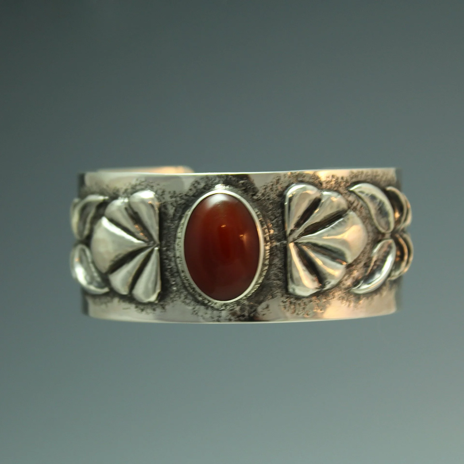 1" Sterling Silver Gothic Cuff Bracelet