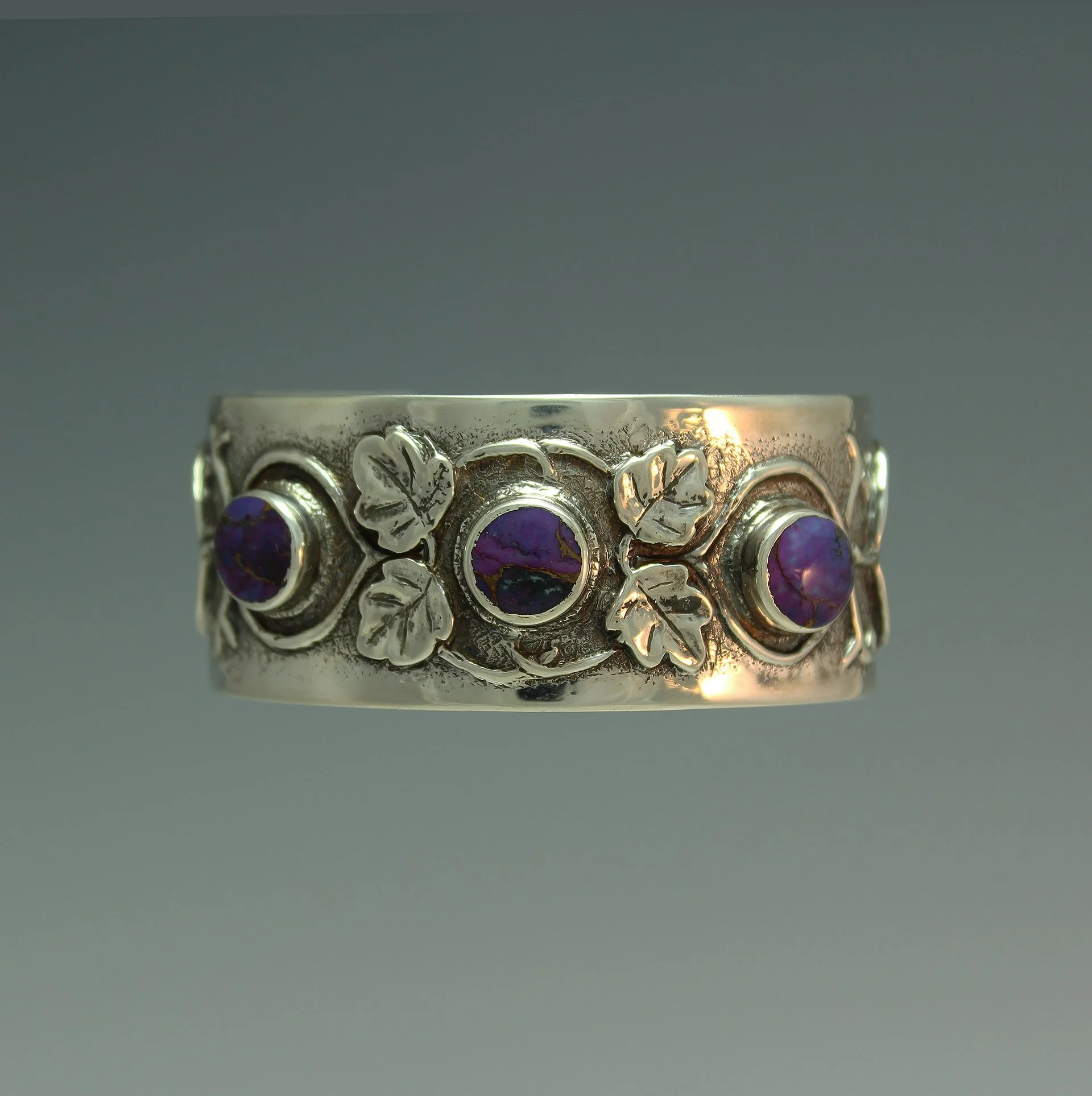 1" Sterling Silver Purple Mohave Turquoise Cuff Bracelet