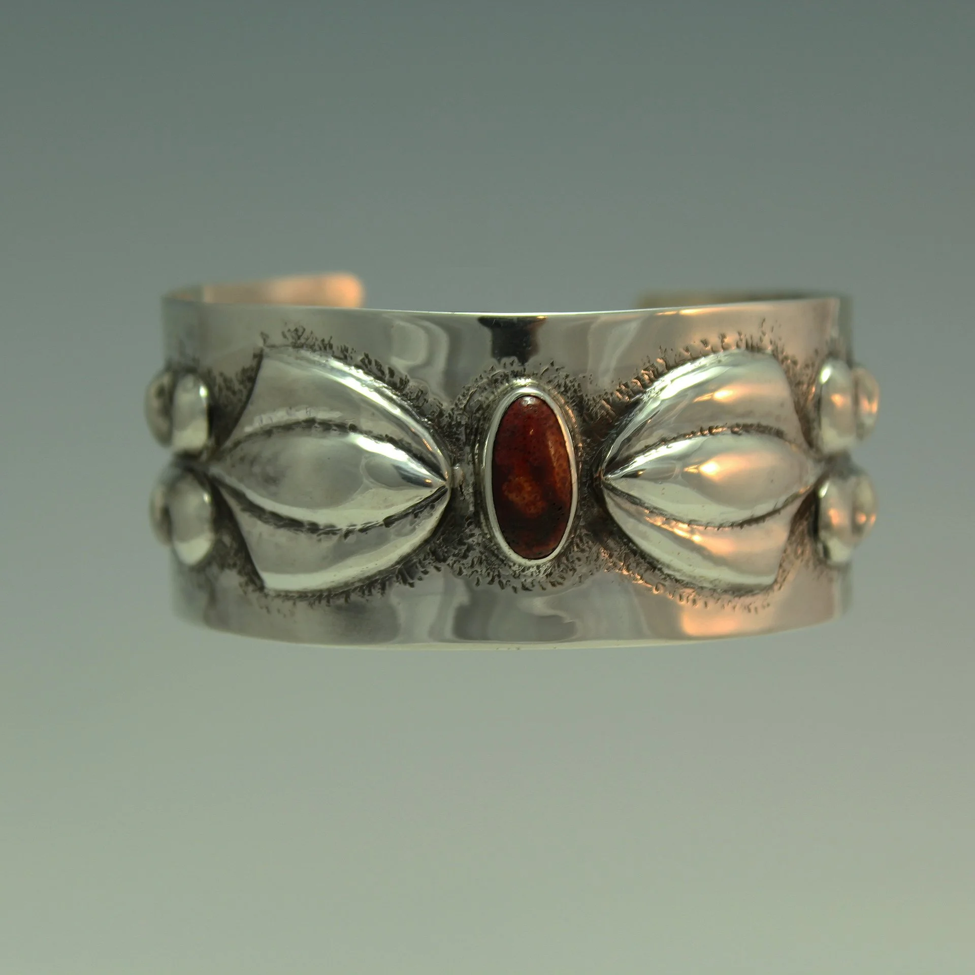 1" Sterling Silver Gothic Cuff Bracelet