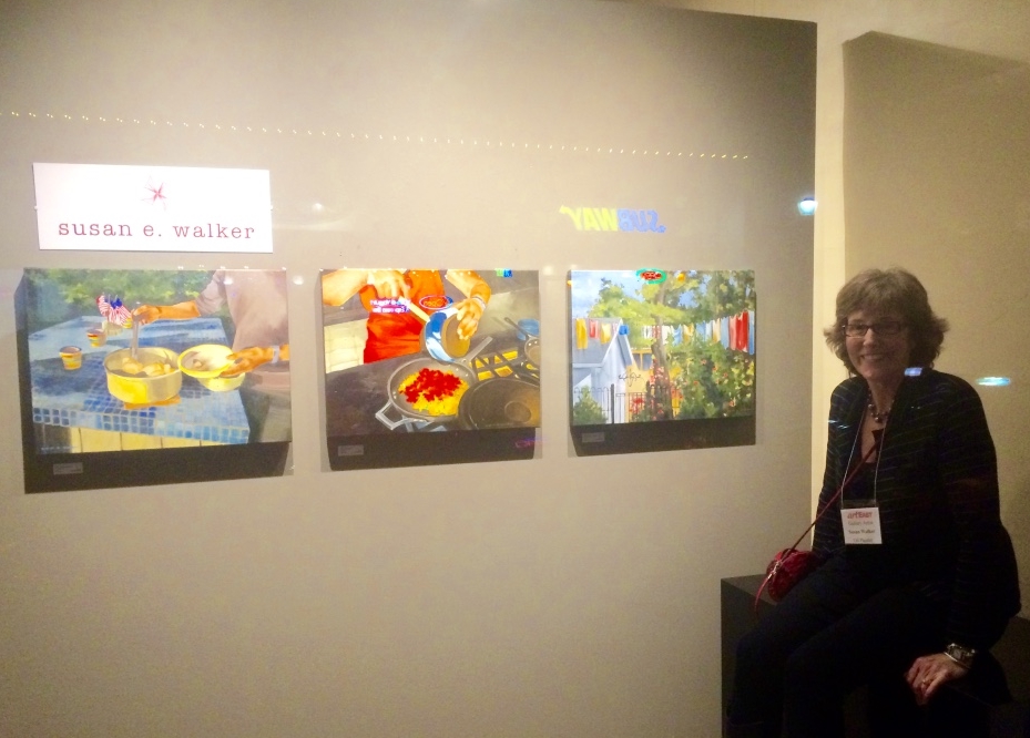 Front Window featuring my work all of March...this was Wine Walk last night at the gallery.